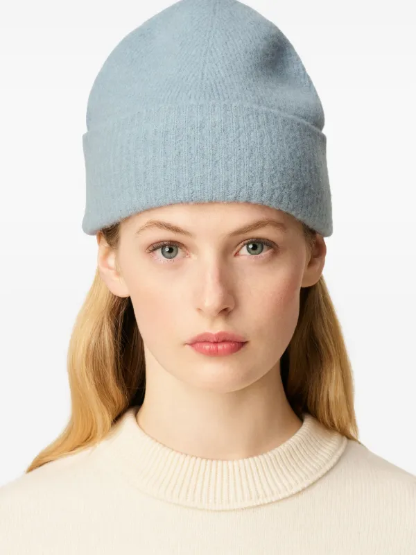 AMI Paris Ami De Coeur ビーニー | ブルー | FARFETCH JP