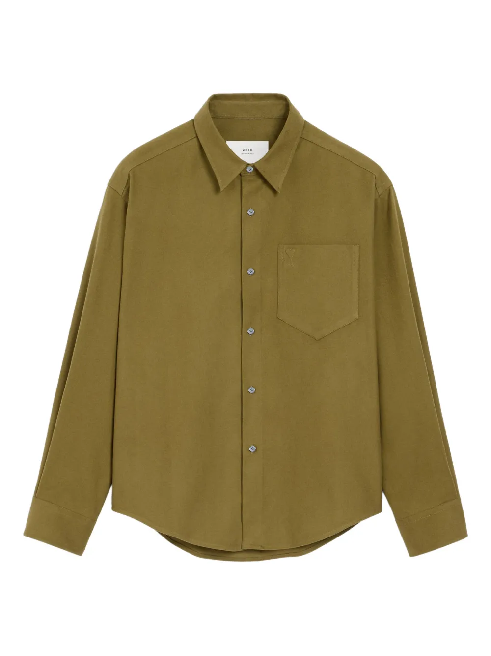 AMI Paris embossed-heart shirt | Green | Image 1