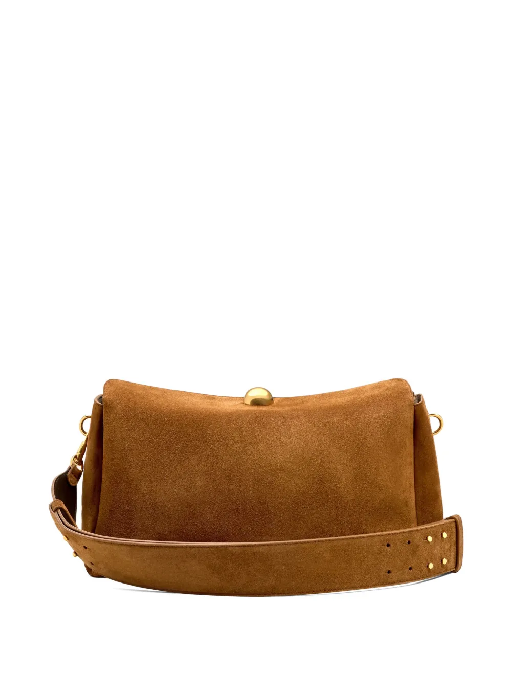 Ami Alexandre Mattiussi Brown Suede Leather Carrousel Medium Bag Brown In Brown
