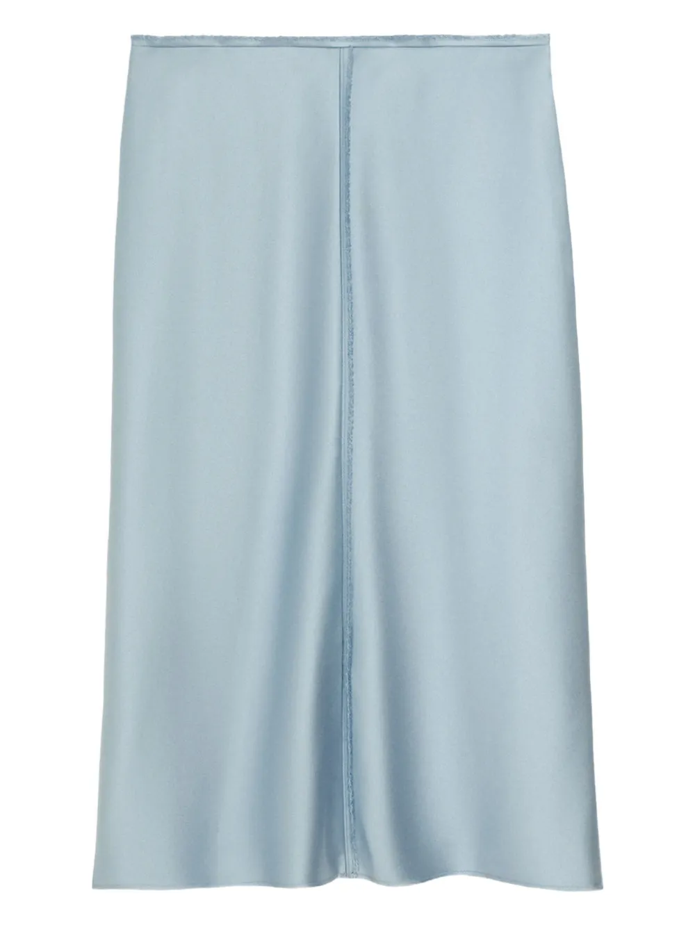 raw-edge midi skirt