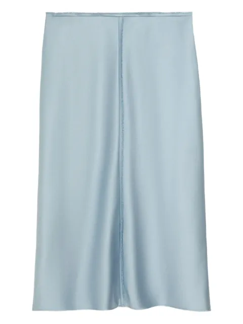 AMI Paris raw-edge midi skirt