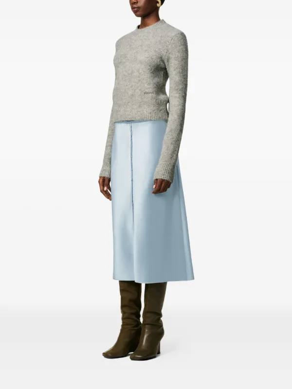 AMI Paris カットオフエッジ スカート | ブルー | FARFETCH JP