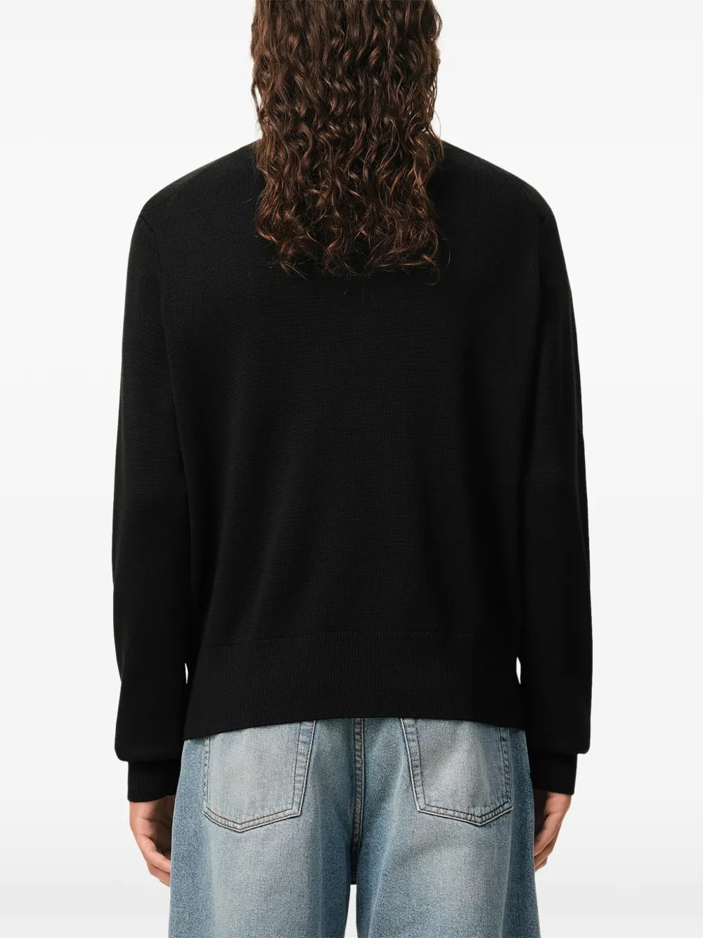 AMI Paris Ami De Coeur クルーネックセーター | ブラック | FARFETCH JP