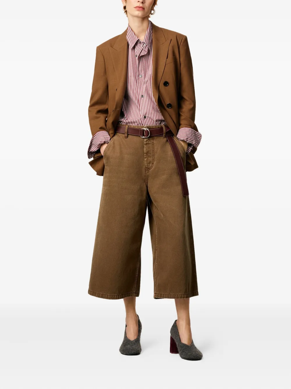 AMI Paris Katoenen bermuda shorts - Bruin