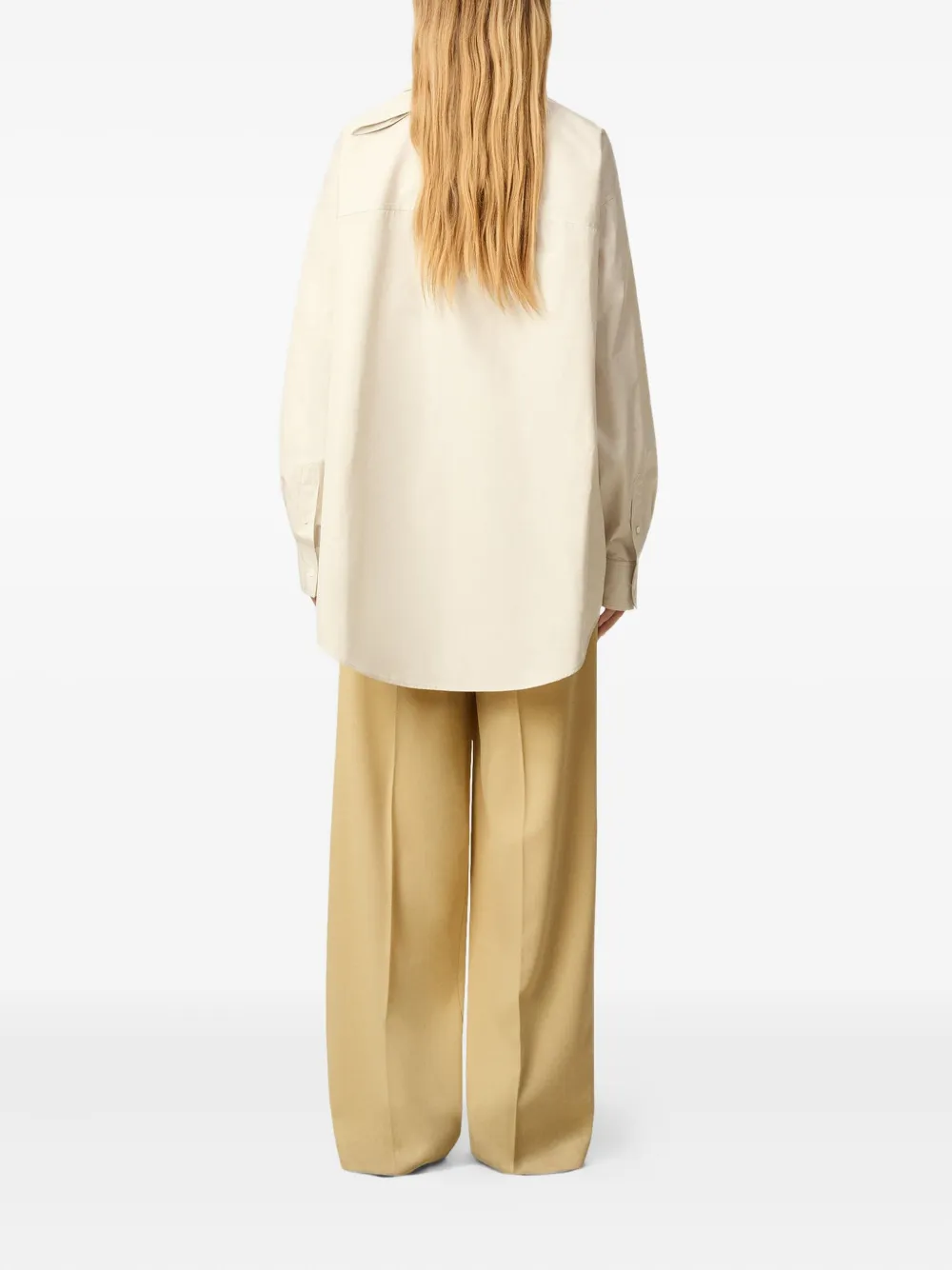 AMI Paris Shirt met bandanakraag Beige