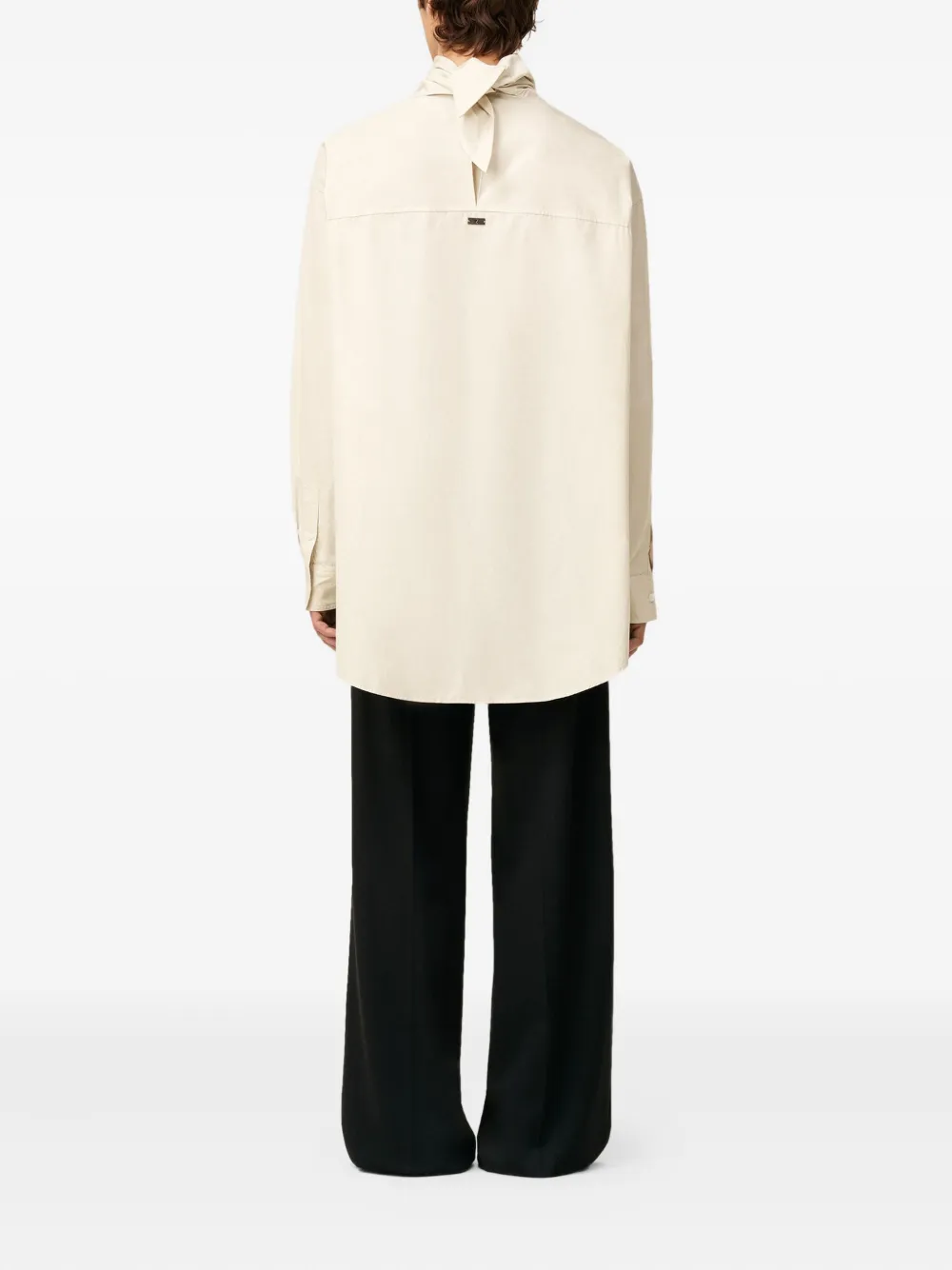 AMI Paris Shirt met bandanakraag Beige