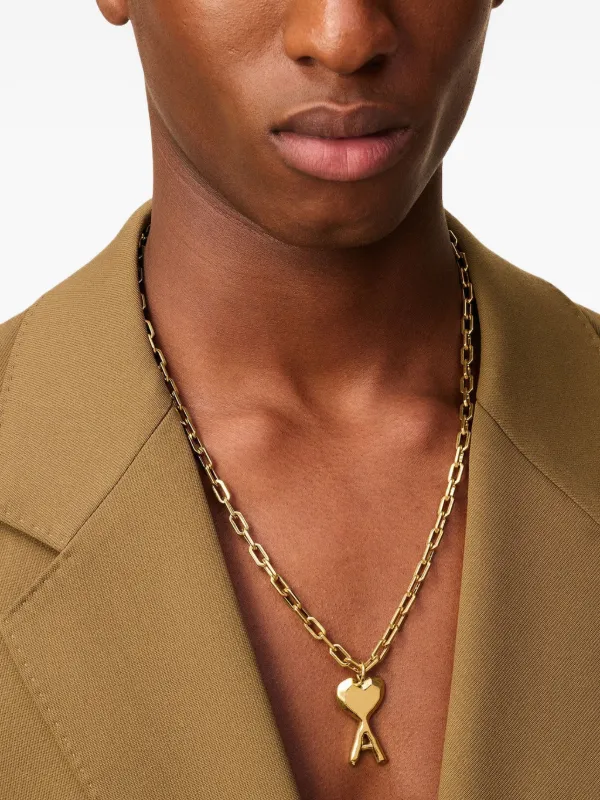 AMI Paris Ami De Coeur Necklace | Gold | FARFETCH NZ