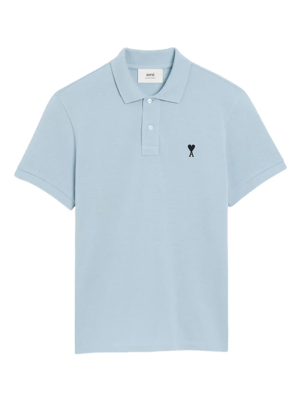 AMI Paris Poloshirt met borduurwerk Blauw