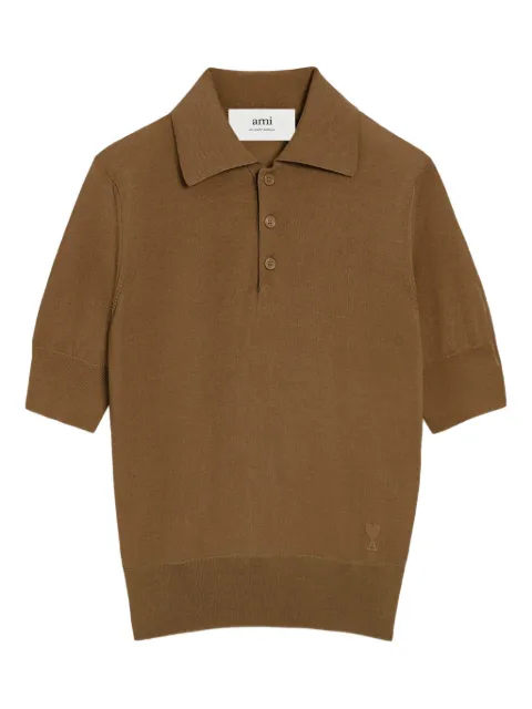 AMI Paris Ami De Coeur cotton polo shirt