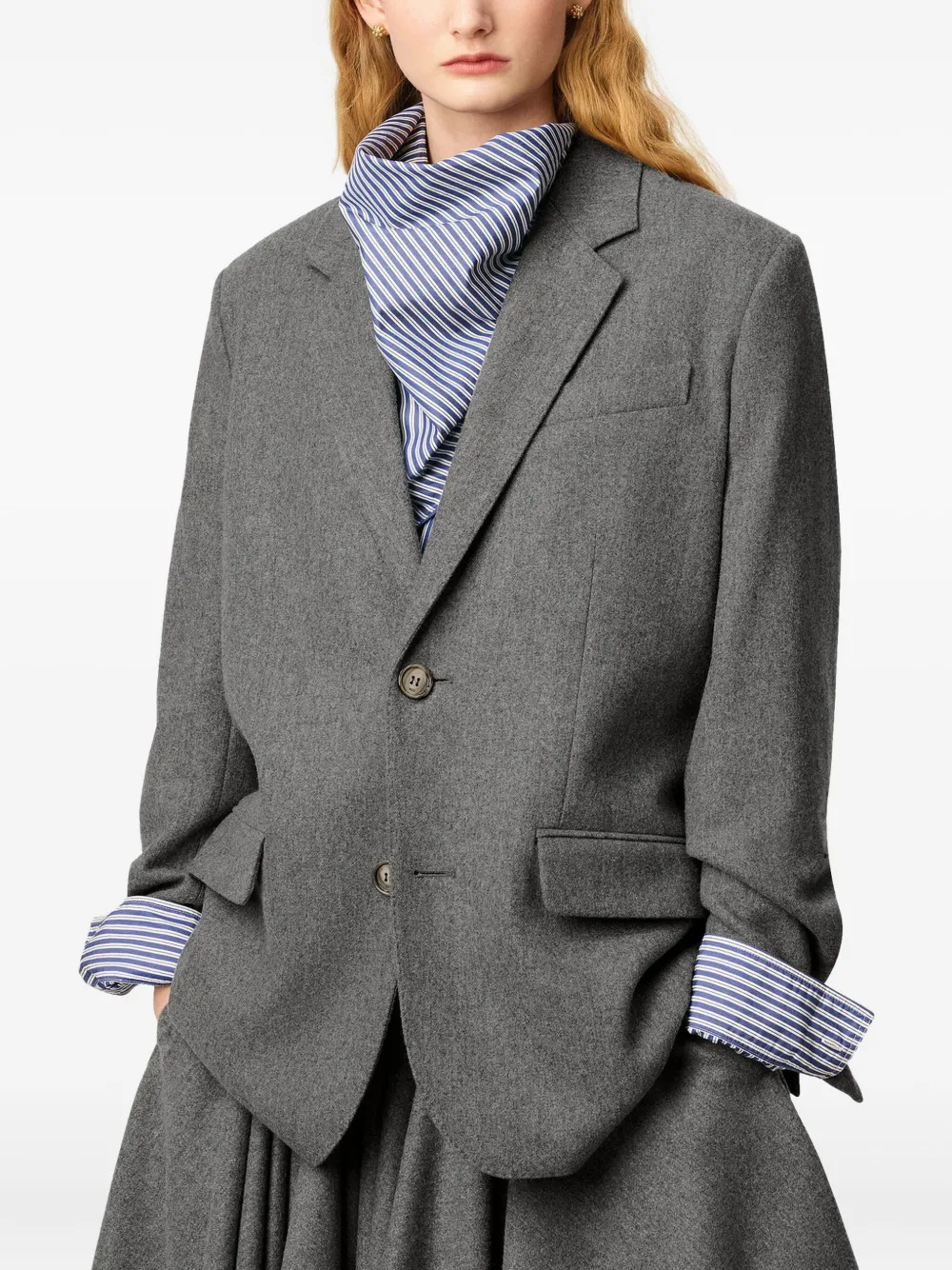AMI Paris Flanellen blazer Grijs