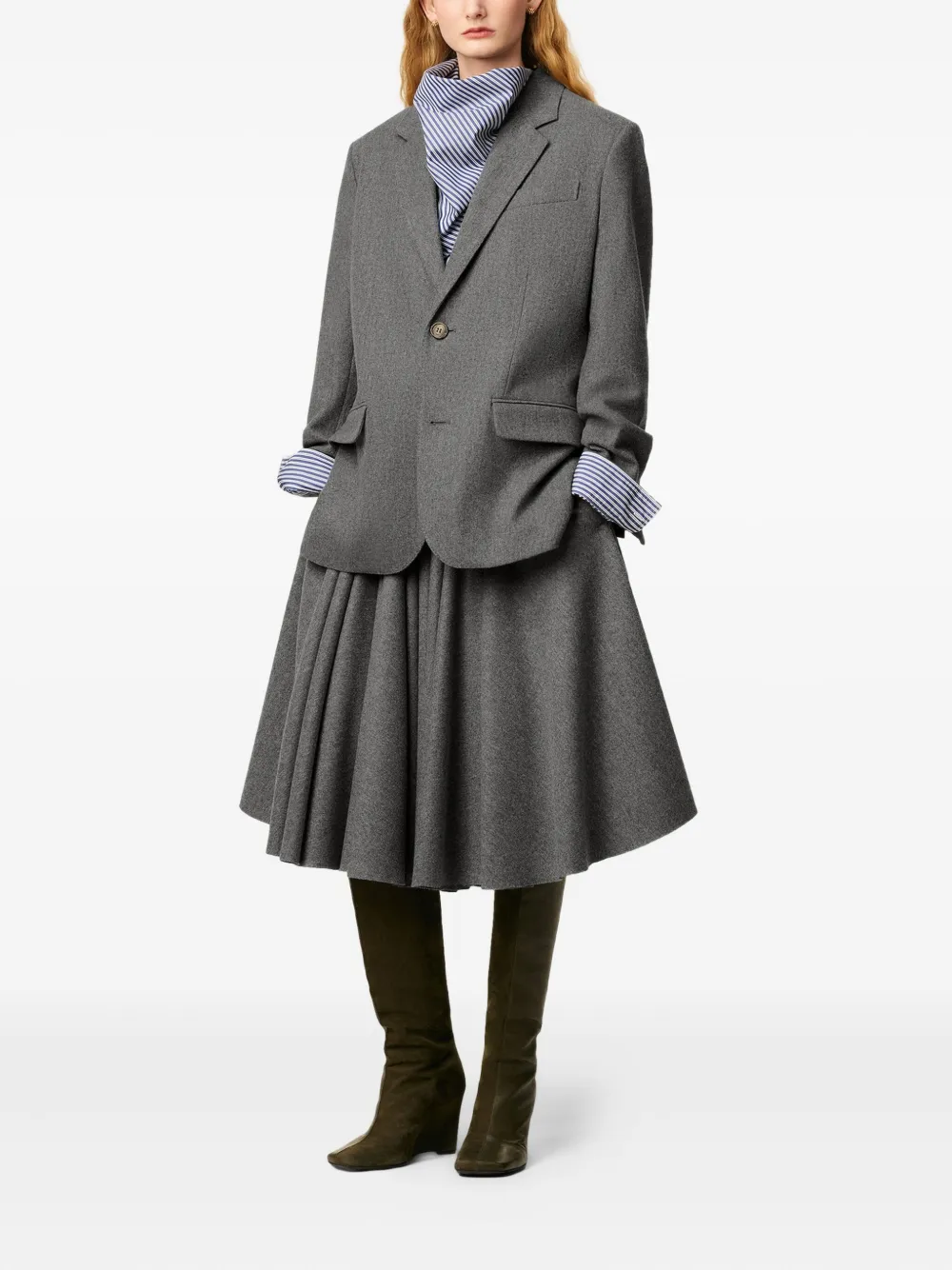 AMI Paris Flanellen blazer Grijs