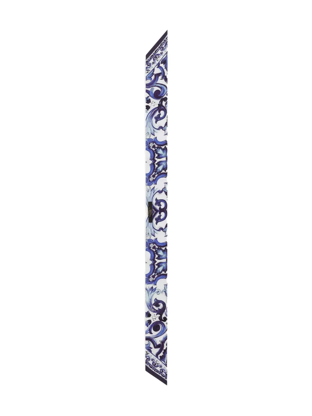 Dolce & Gabbana Majolica Bandeau Silk Twill Scarf In White