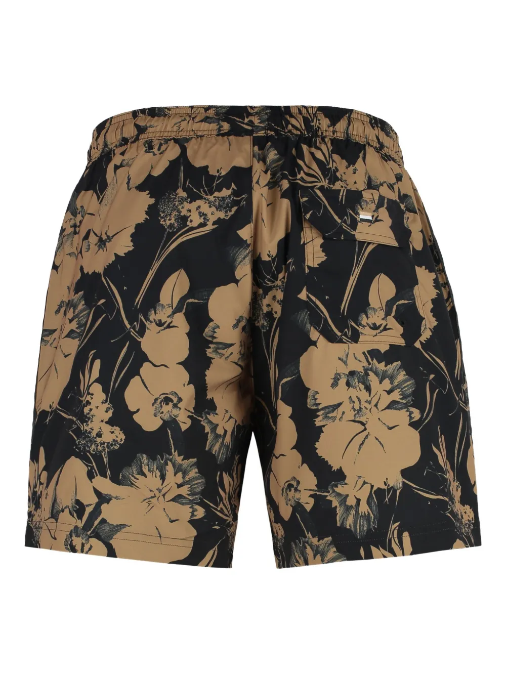 BOSS Zwembroek met bloemenprint Zwart