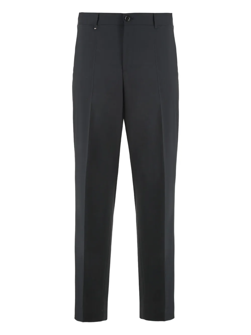 BOSS virgin-wool straight-leg trousers | Black | Image 1