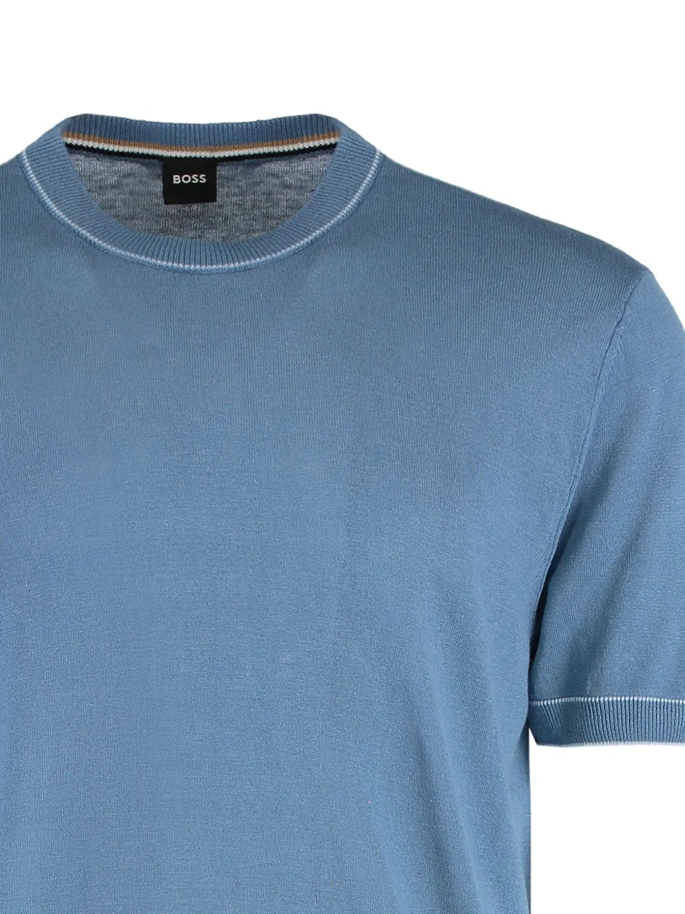 BOSS knit short-sleeve sweater | Blue | Image 1