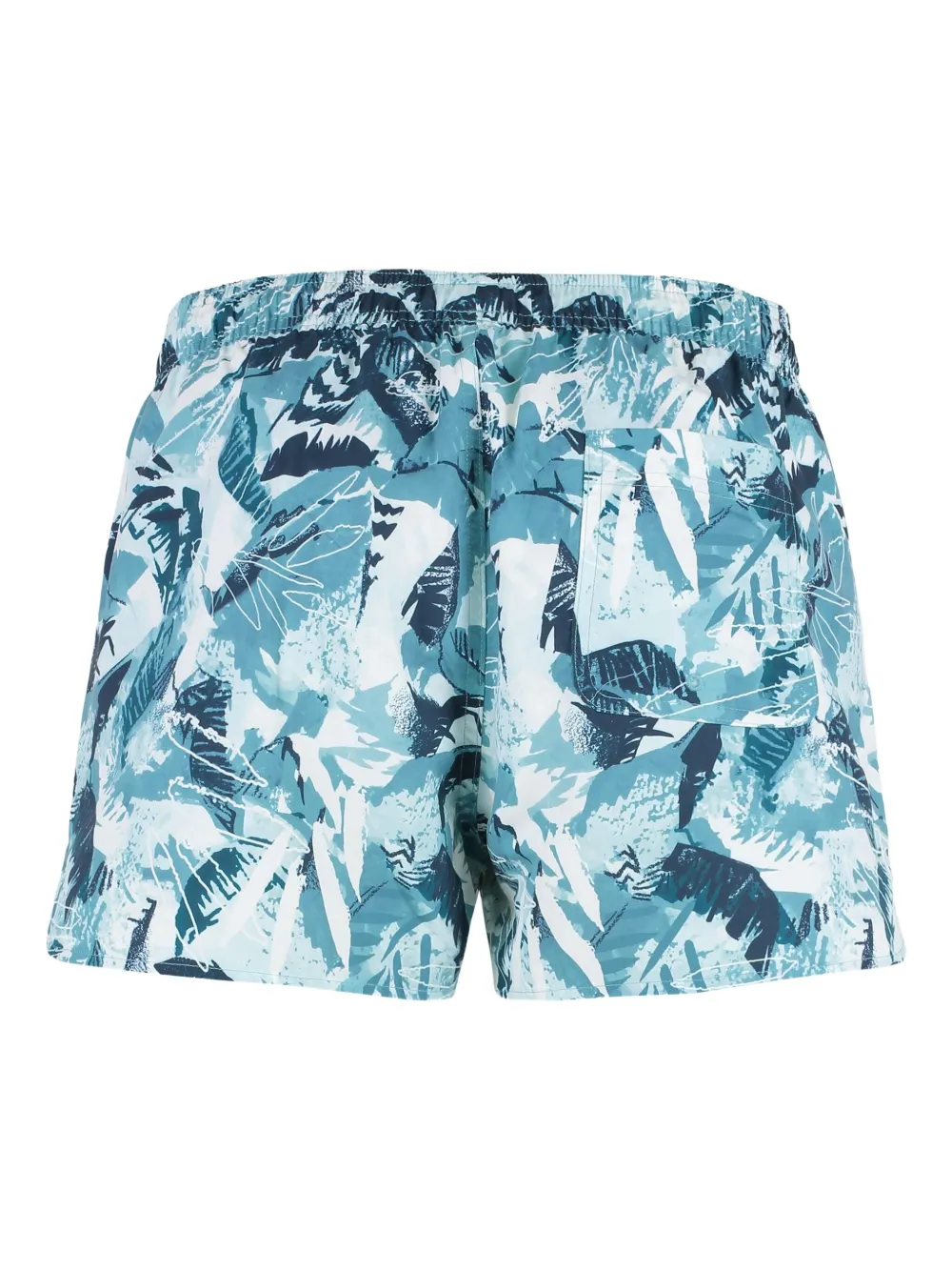 BOSS Zwembroek met tropische print Blauw