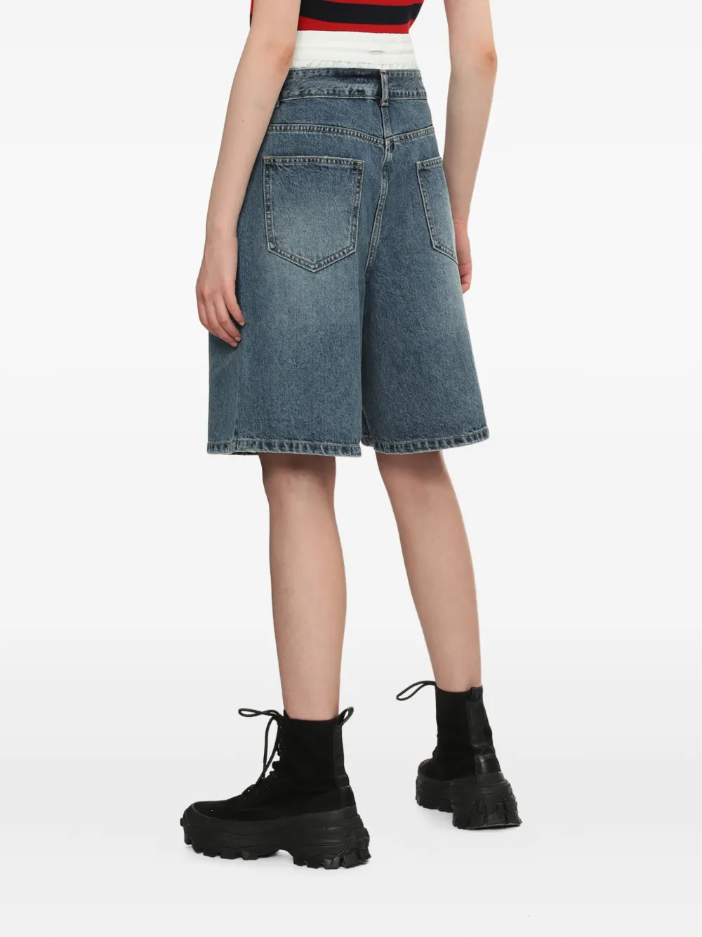 Juun.J Shorts met trekkoord Blauw