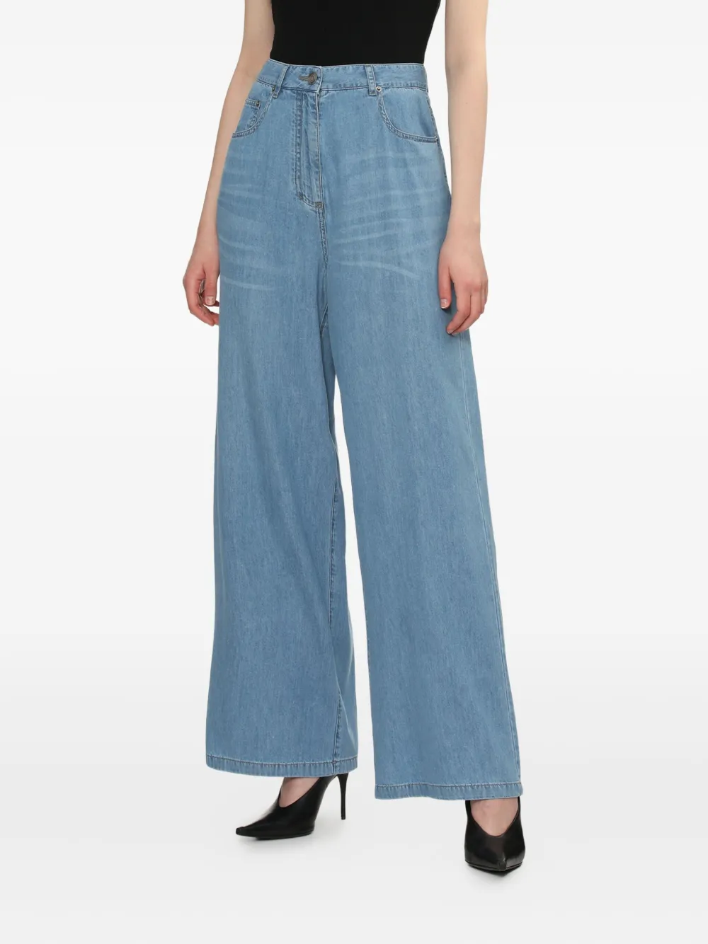 Juun.J Jeans a gamba ampia a vita alta | Denim | Image 3