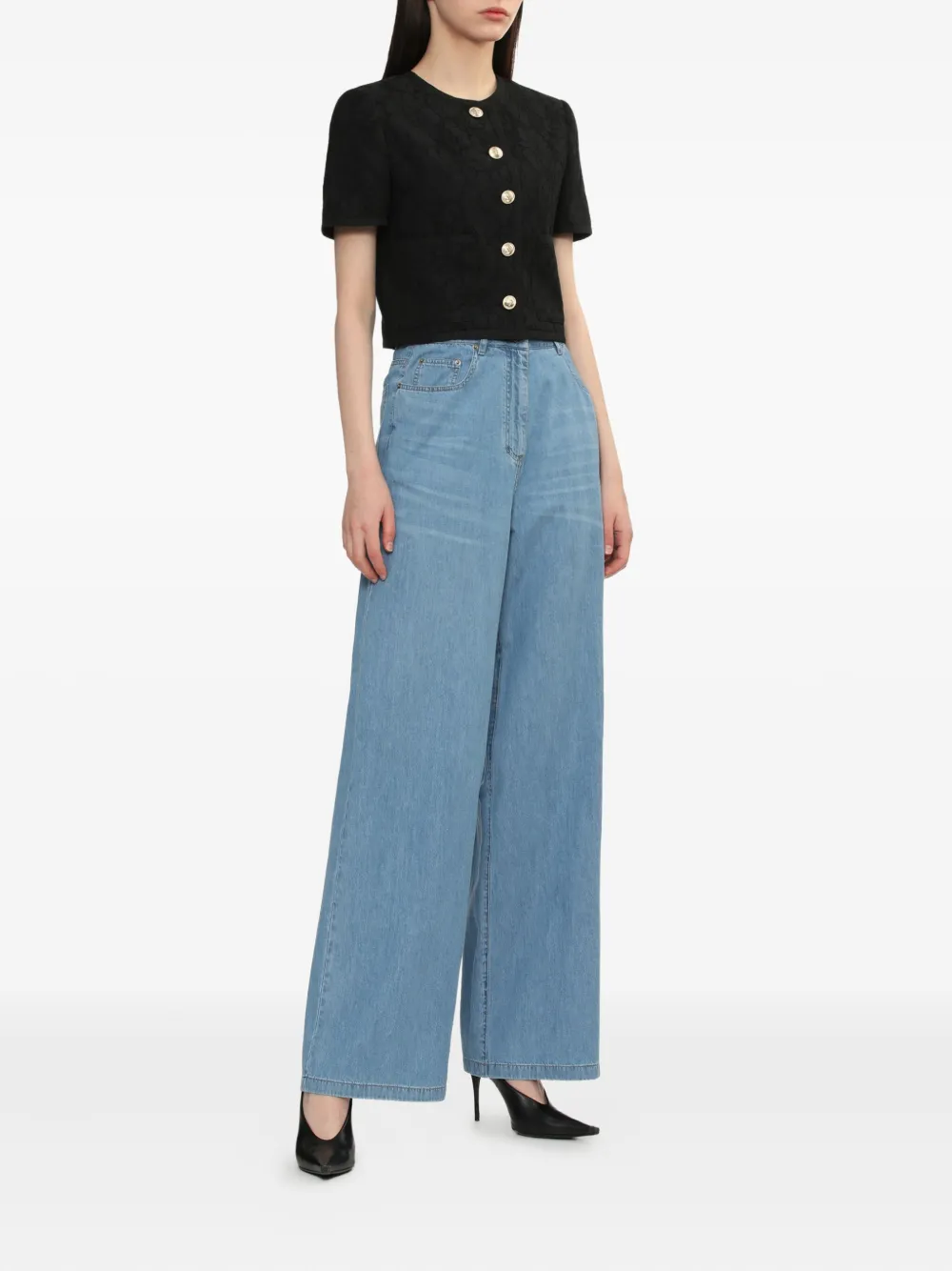 Juun.J Jeans a gamba ampia a vita alta | Jeans a gamba ampia | Image 2