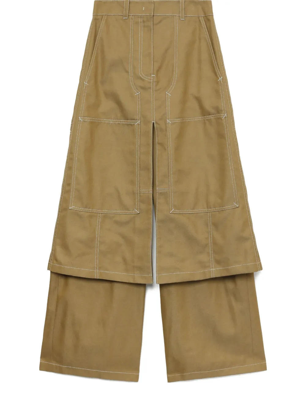 Juun.J Gelaagde broek met zak Bruin