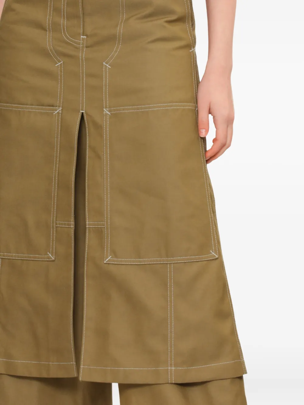 Juun.J Gelaagde broek met zak Bruin