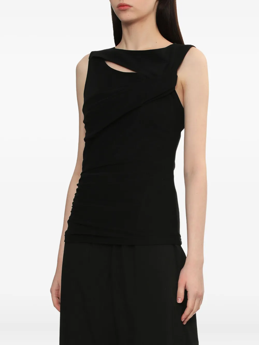 Juun.J Tanktop met uitgesneden details Zwart