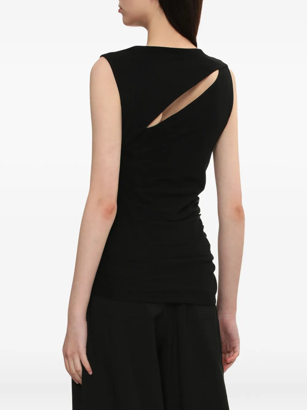 Juun.J Tanktop met uitgesneden details Zwart