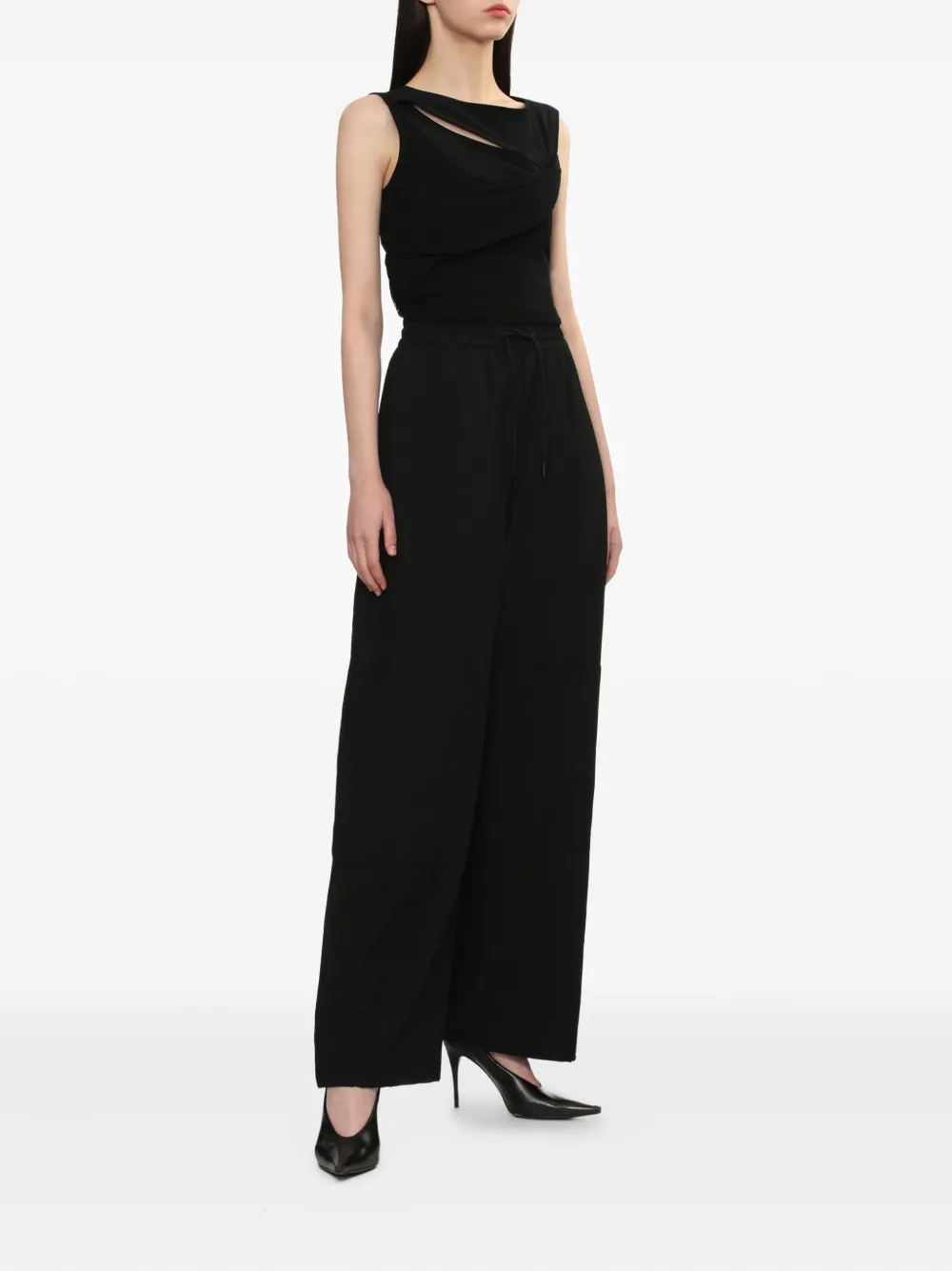 Juun.J Tanktop met uitgesneden details Zwart