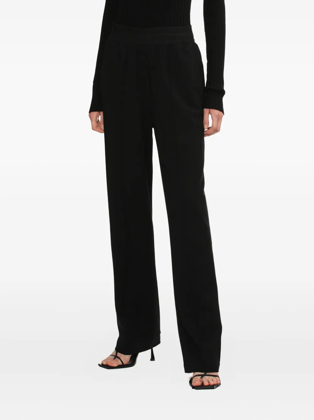 Helmut Lang Broek met elastische taille Zwart