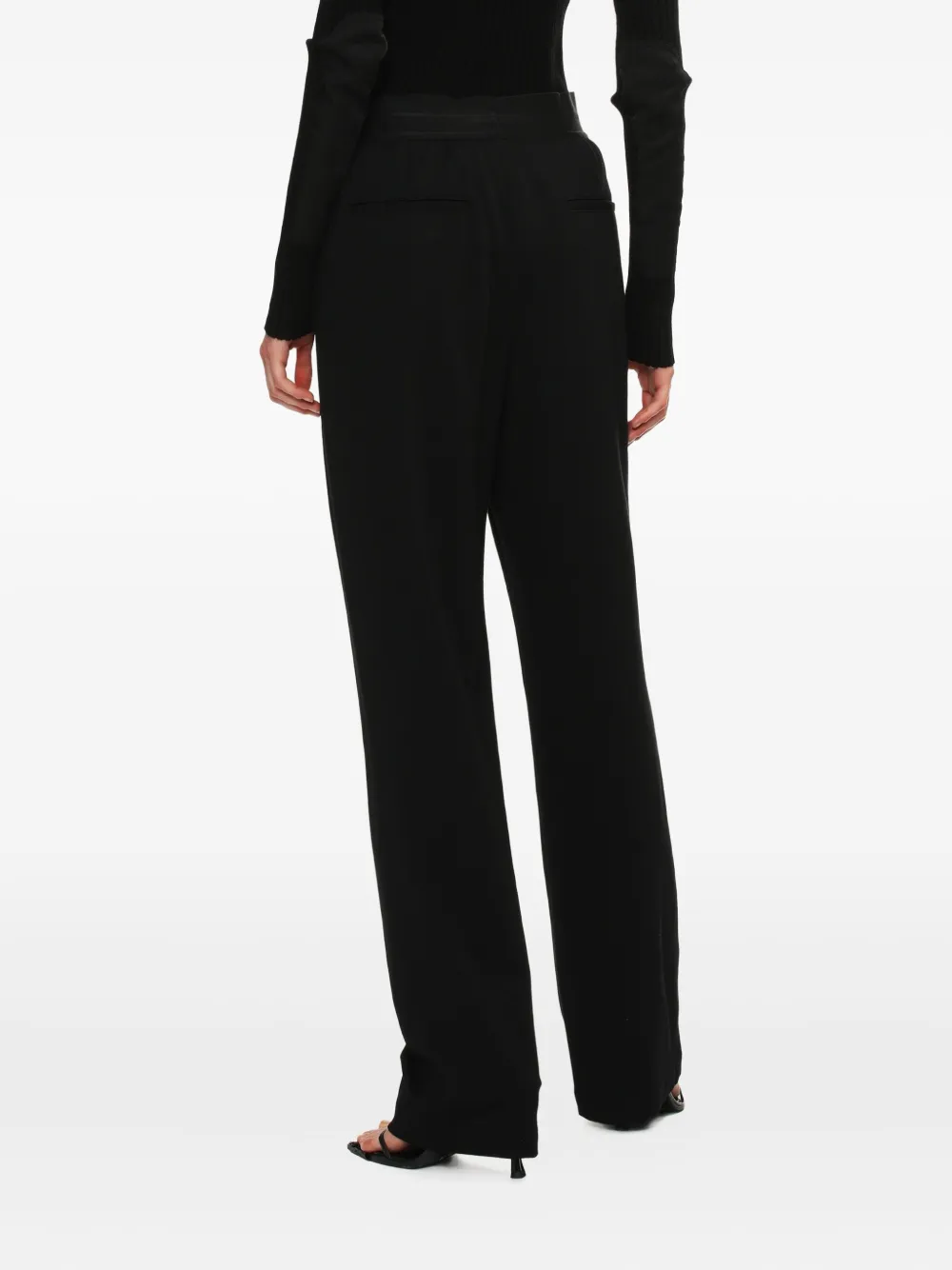 Helmut Lang Broek met elastische taille Zwart