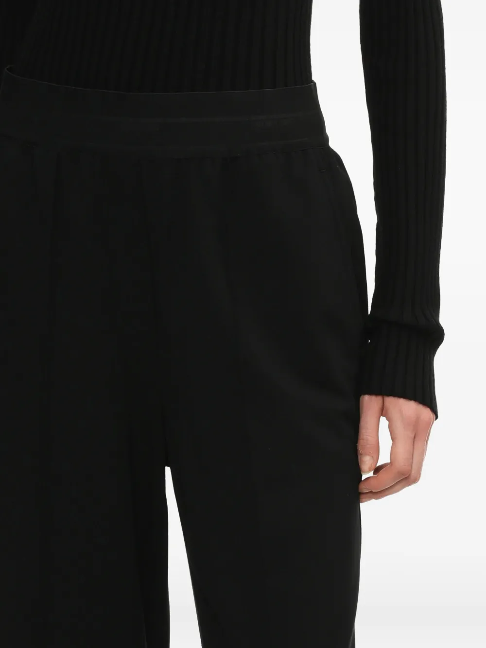 Helmut Lang Broek met elastische taille Zwart