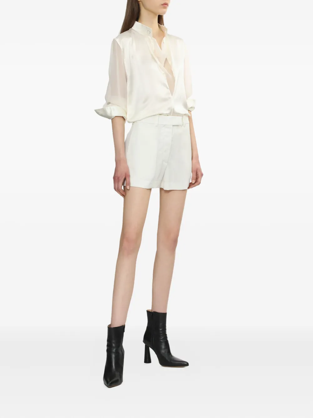 Helmut Lang Blouse met zijden vlakken Beige