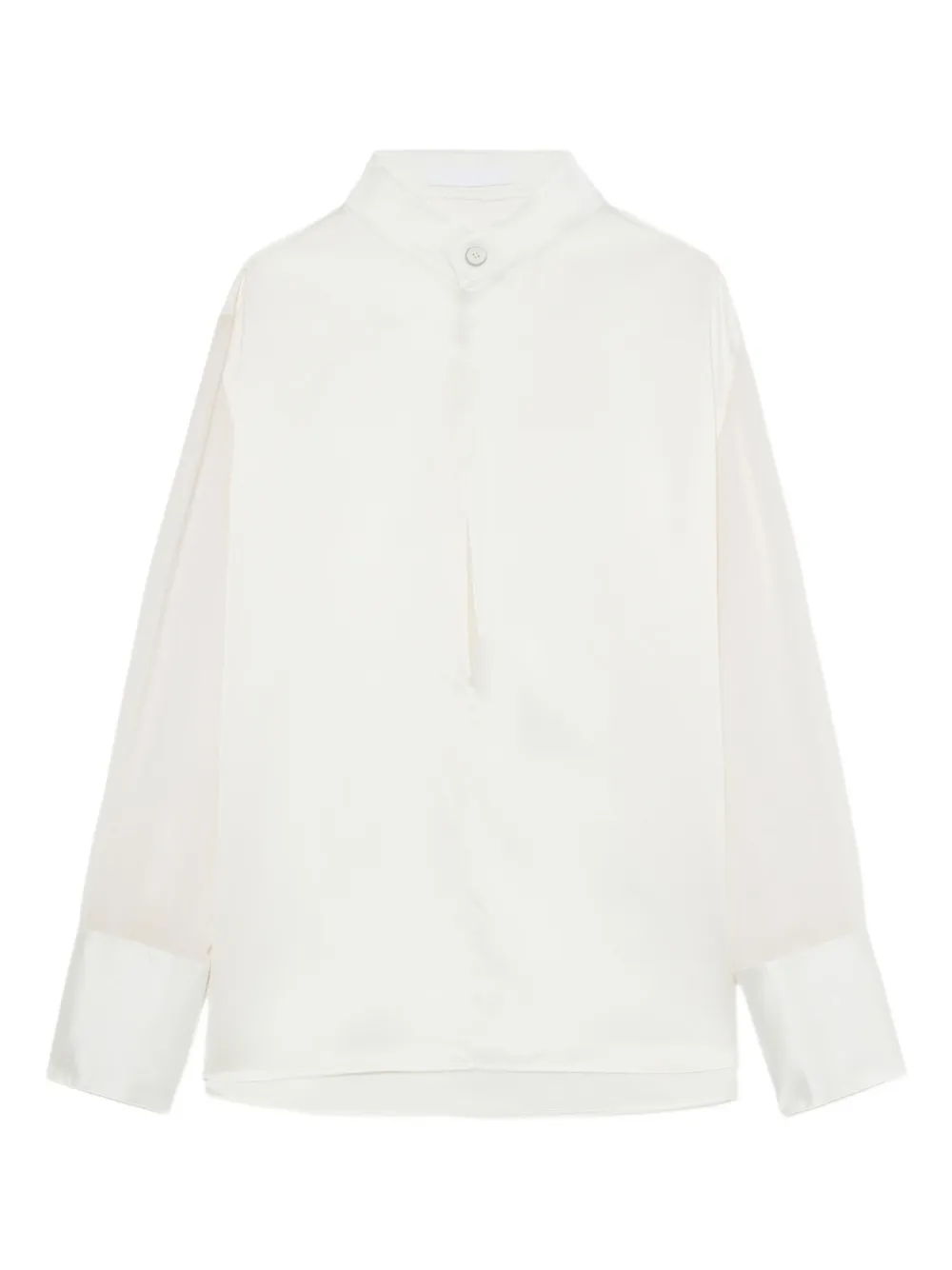 Helmut Lang silk-panelled blouse Beige