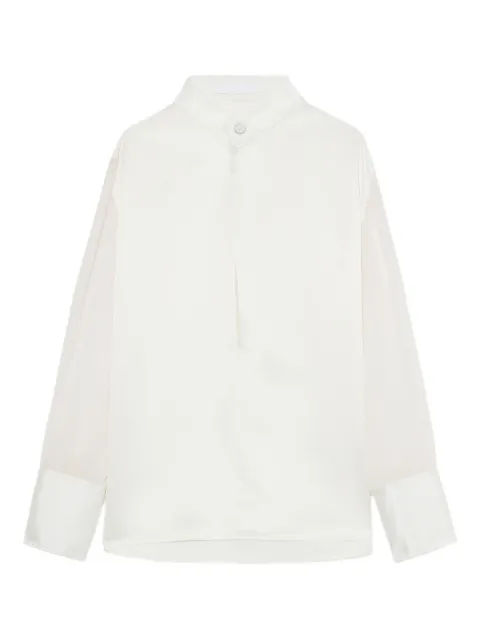 Helmut Lang silk-panelled blouse