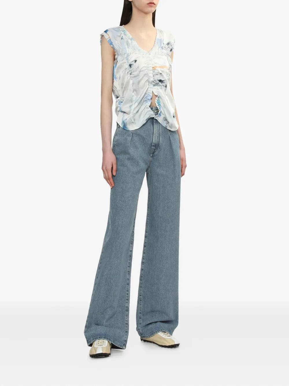 Low Classic ruffled printed top | Blouses | Image 2