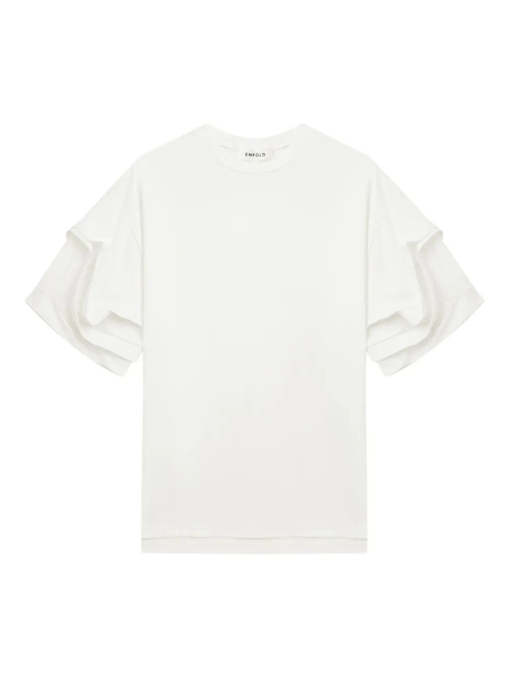 Enföld Layered-frill T-shirt In White