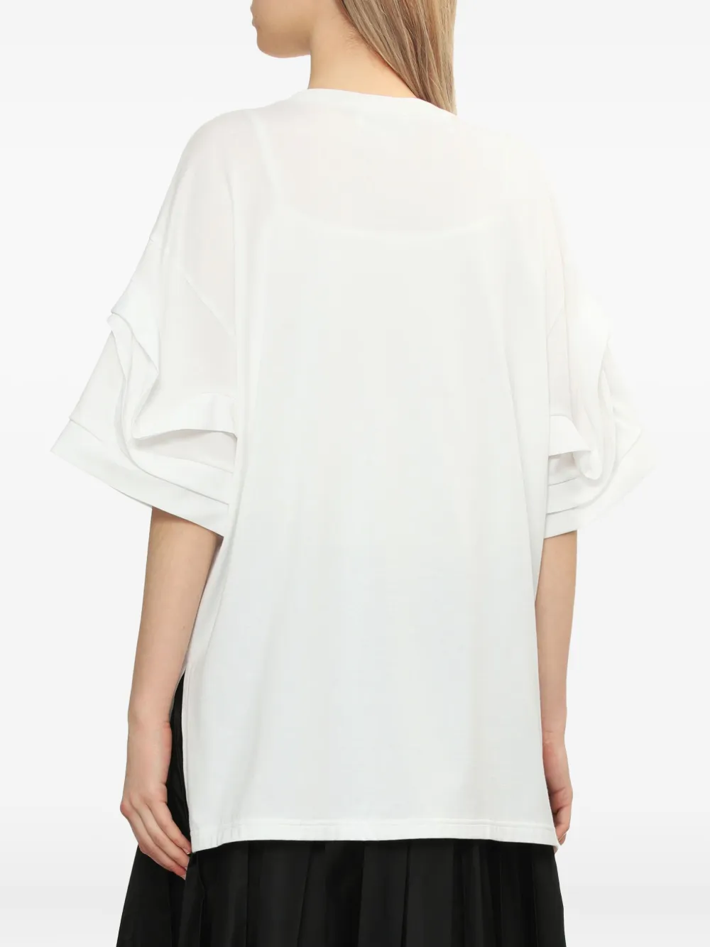 Enföld Layered-frill T-shirt In White