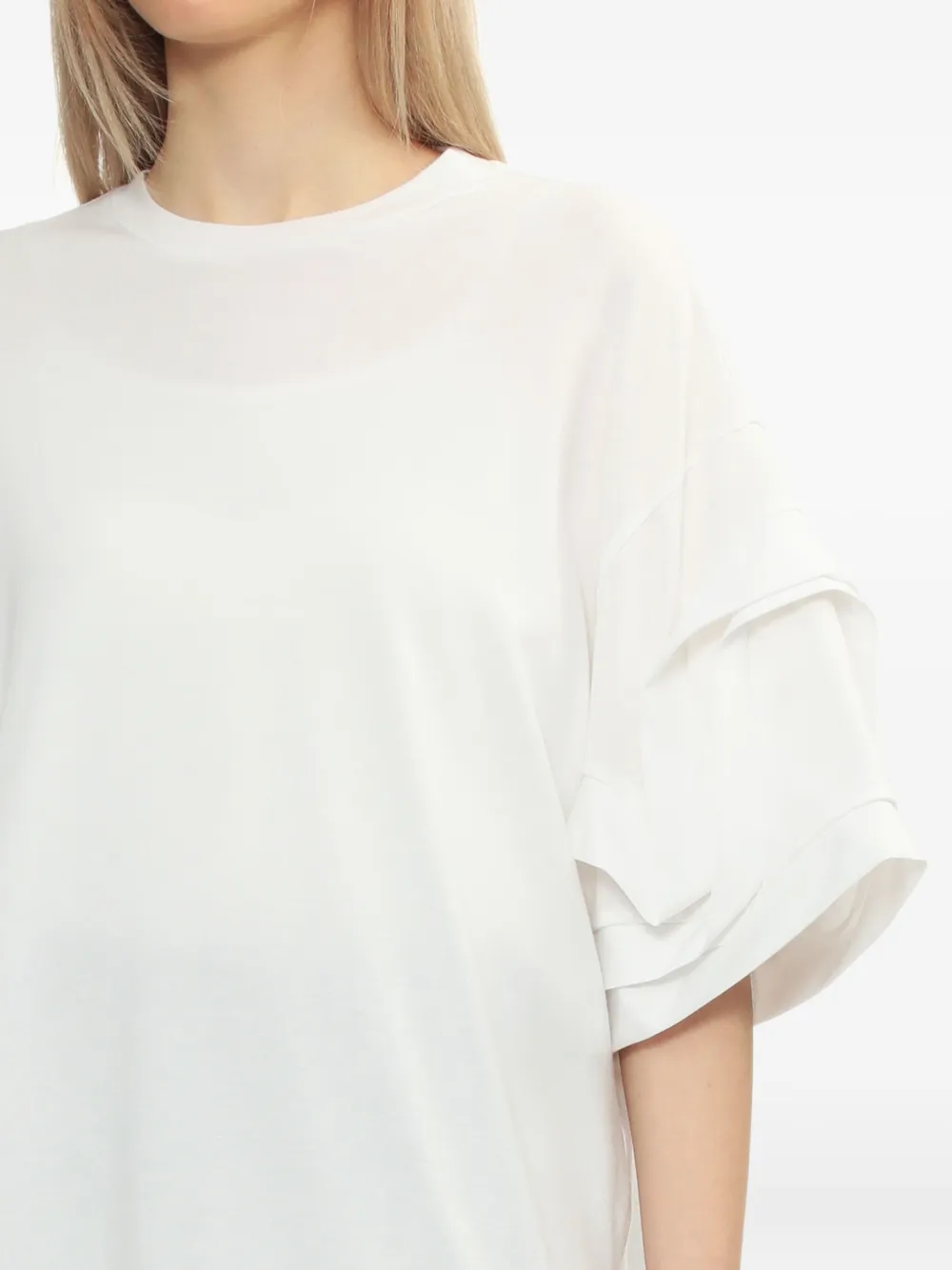 Enföld Layered-frill T-shirt In White