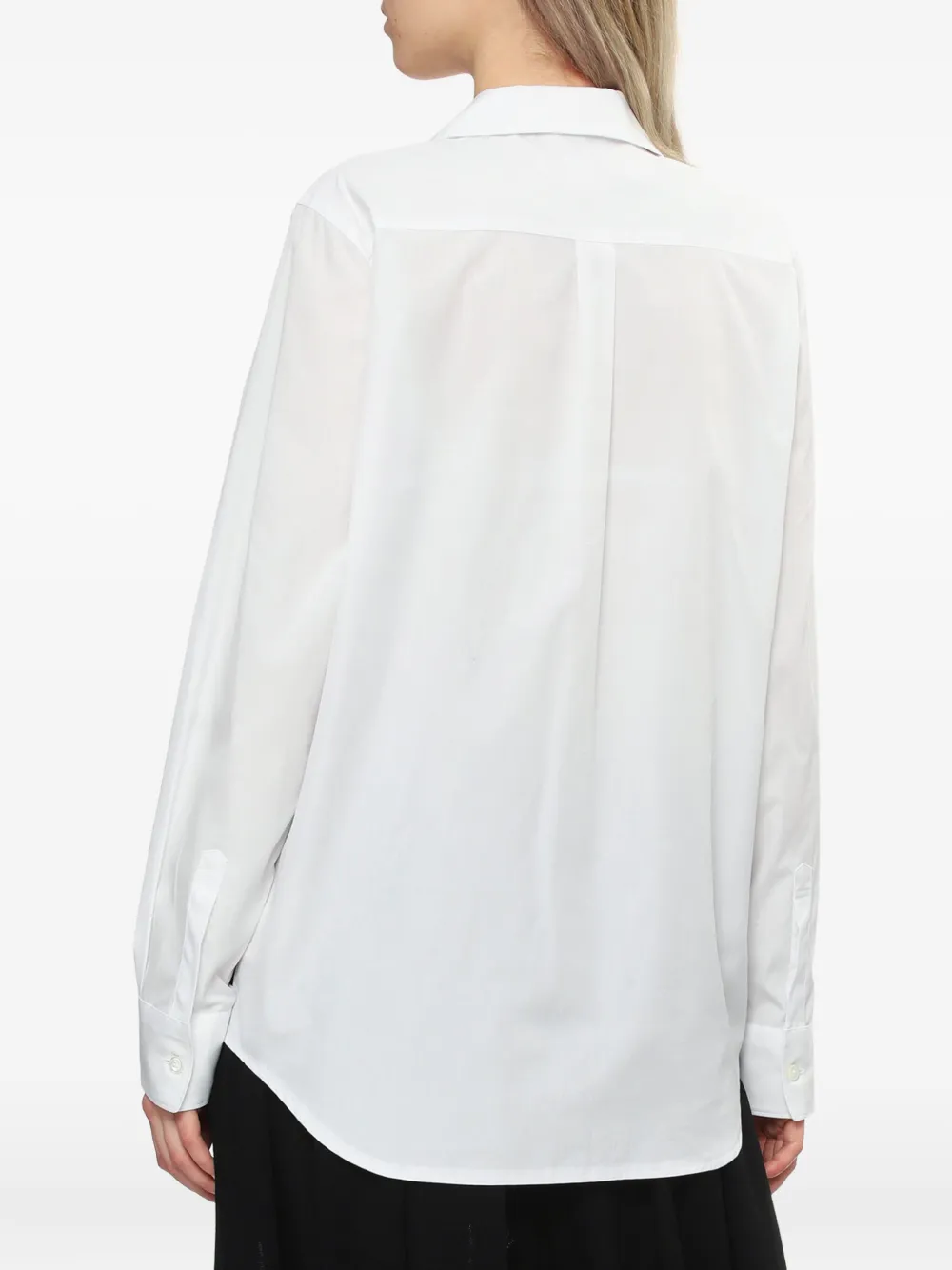 Comme Des Garçons Comme Des Garçons Geruite blouse met Peter Pan-kraag Wit