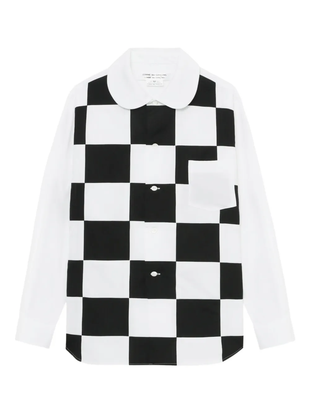 Comme Des Garçons Comme Des Garçons Checker Board Peter Pan-collar shirt Wit