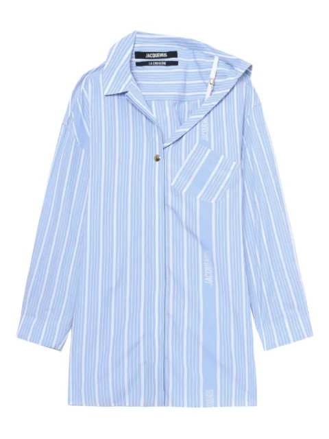 Jacquemus striped off-shoulder shirtdress
