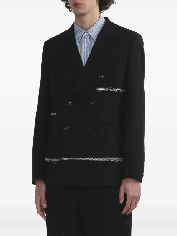 Comme Des Garçons Homme Deux ジップディテール ジャケット | ブルー