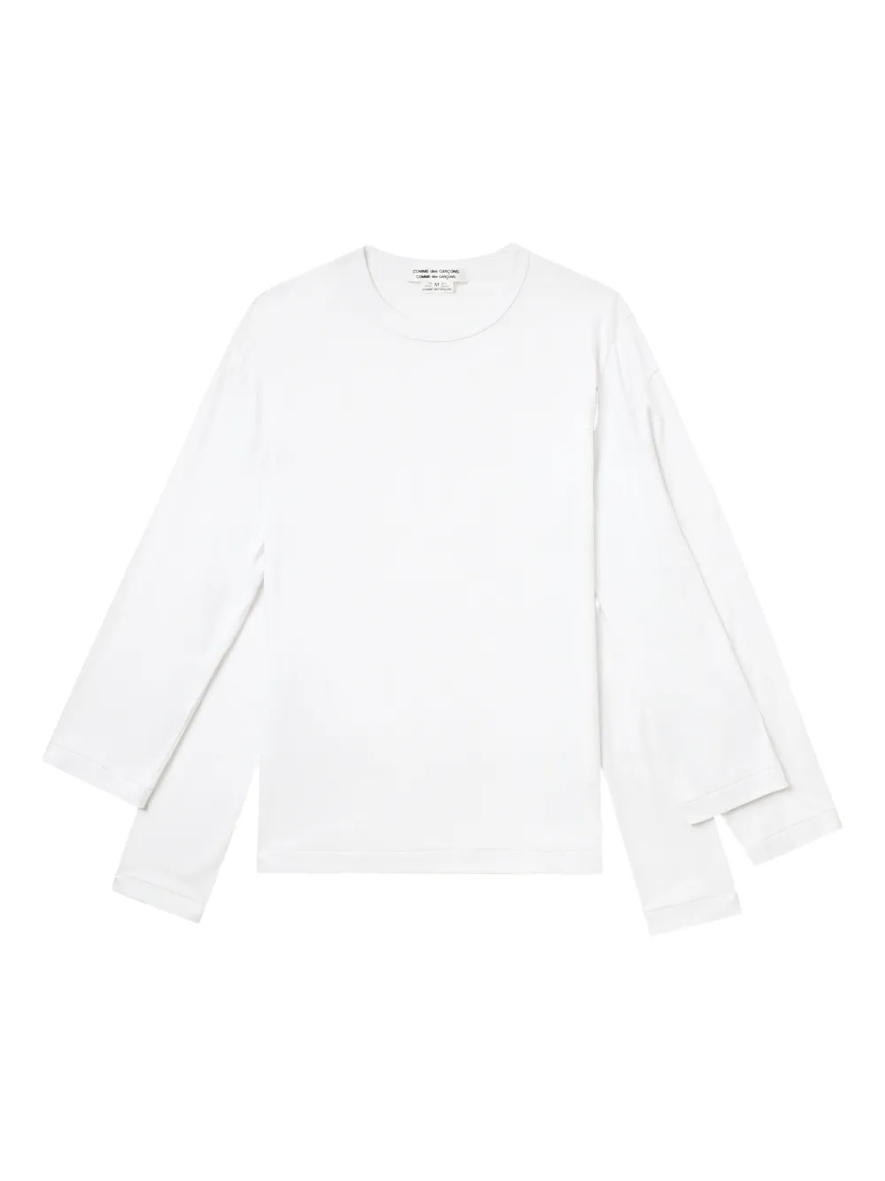 Comme Des Garçons Comme Des Garçons double-sleeve cotton top Wit