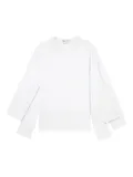 Comme Des Garçons Comme Des Garçons double-sleeve cotton top - White