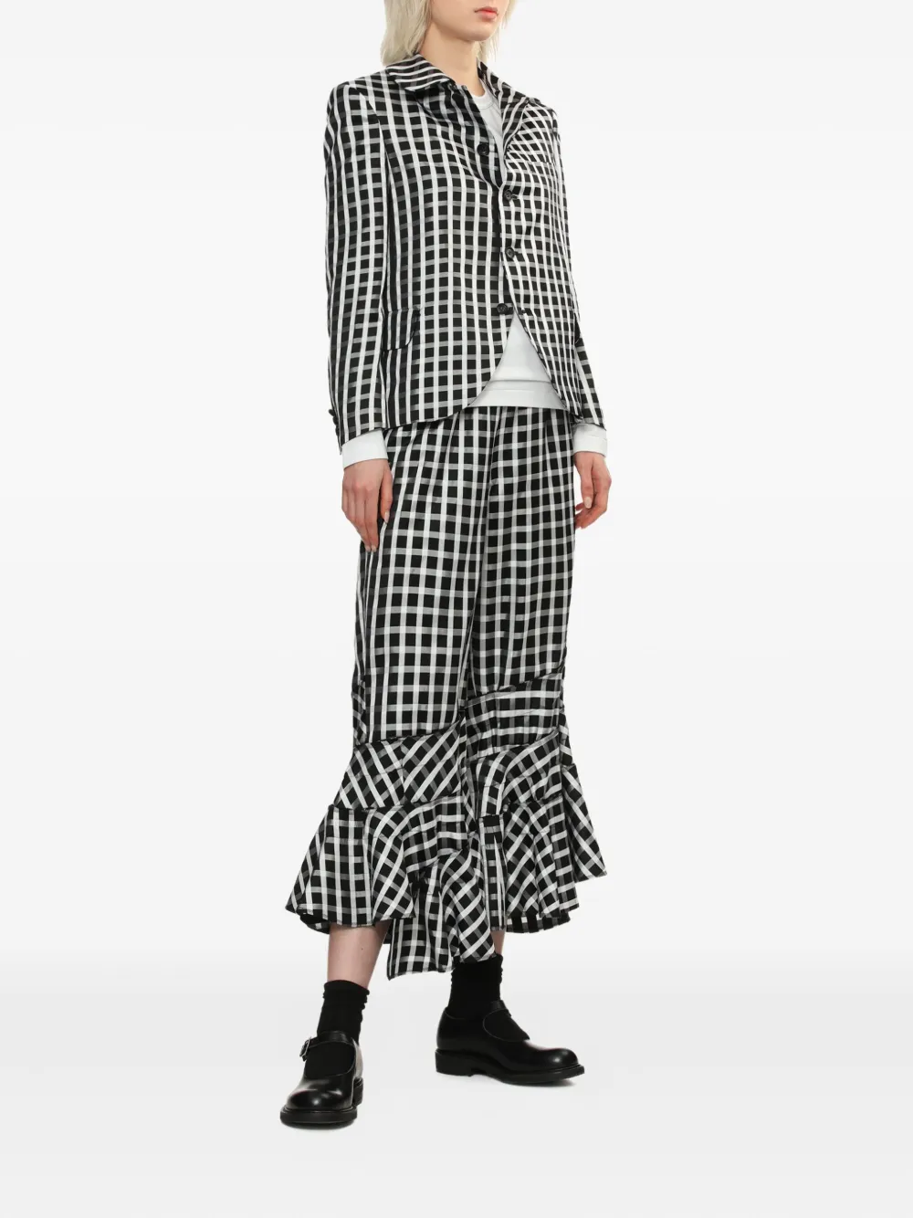 Comme Des Garçons Comme Des Garçons double-sleeve cotton top Wit