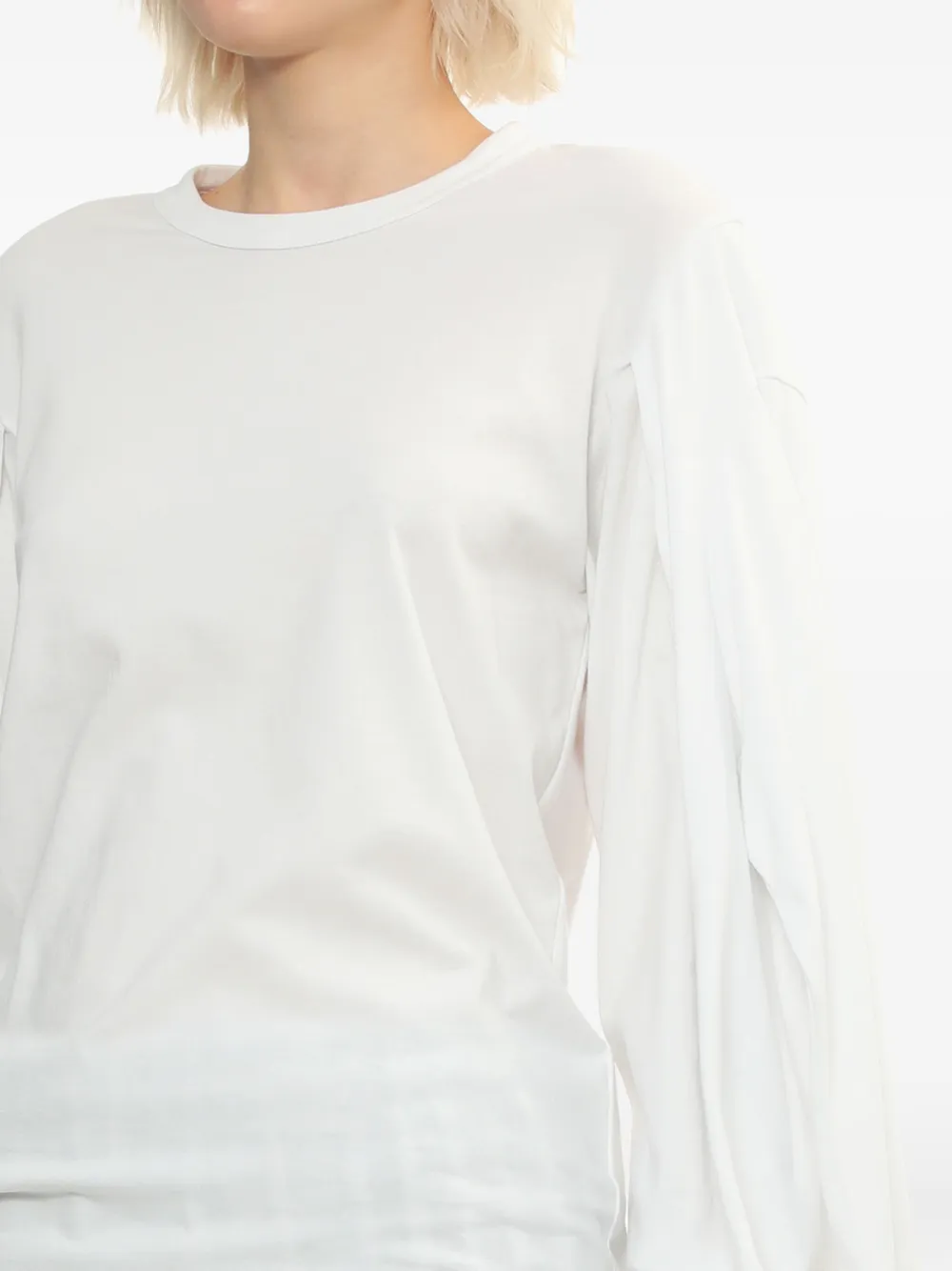 Comme Des Garçons Comme Des Garçons double-sleeve cotton top Wit