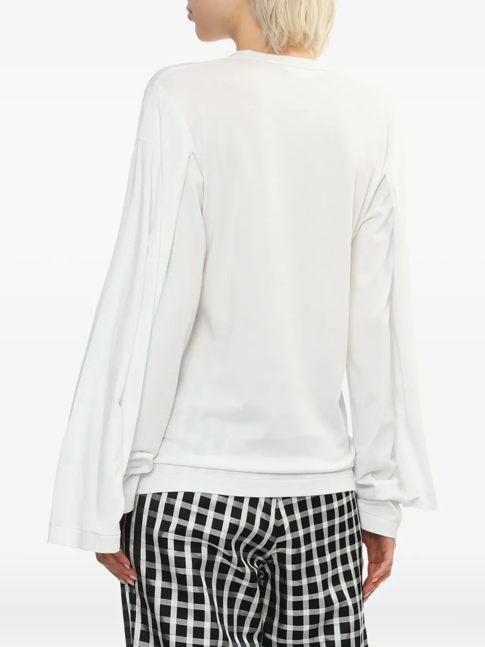 Comme Des Garçons Comme Des Garçons double-sleeve cotton top Wit