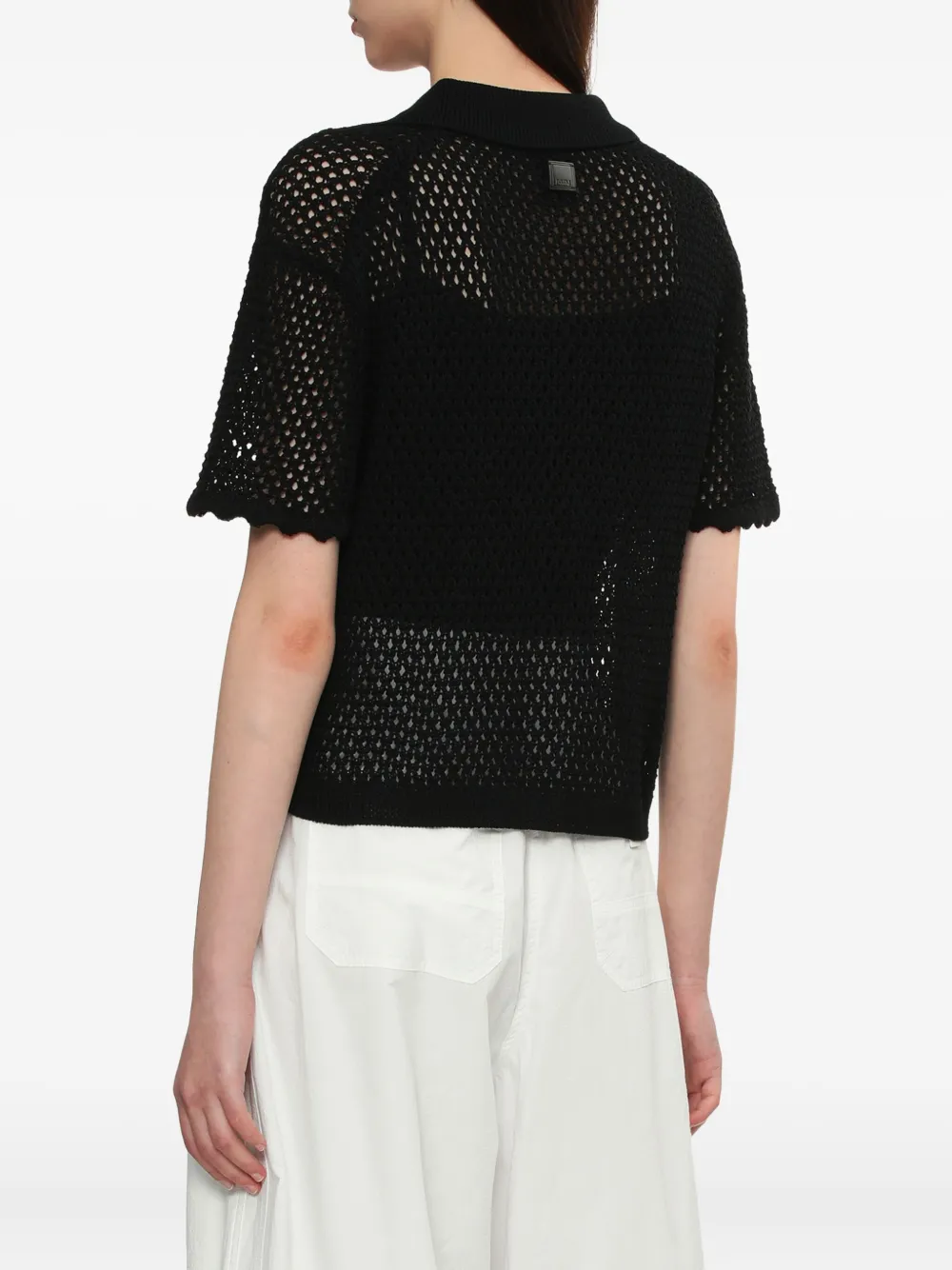 Juun.J Opengebreid vest Zwart