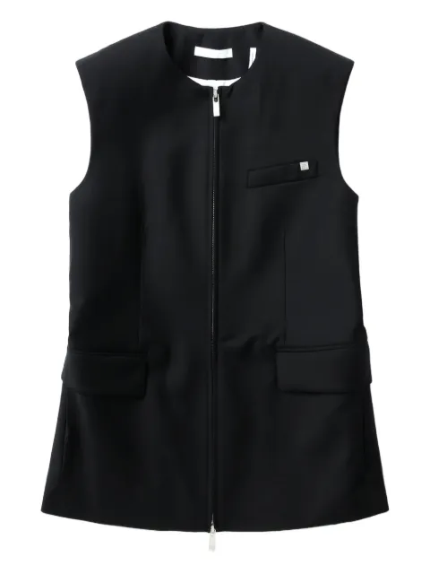 Helmut Lang zip-front flap-pockets vest