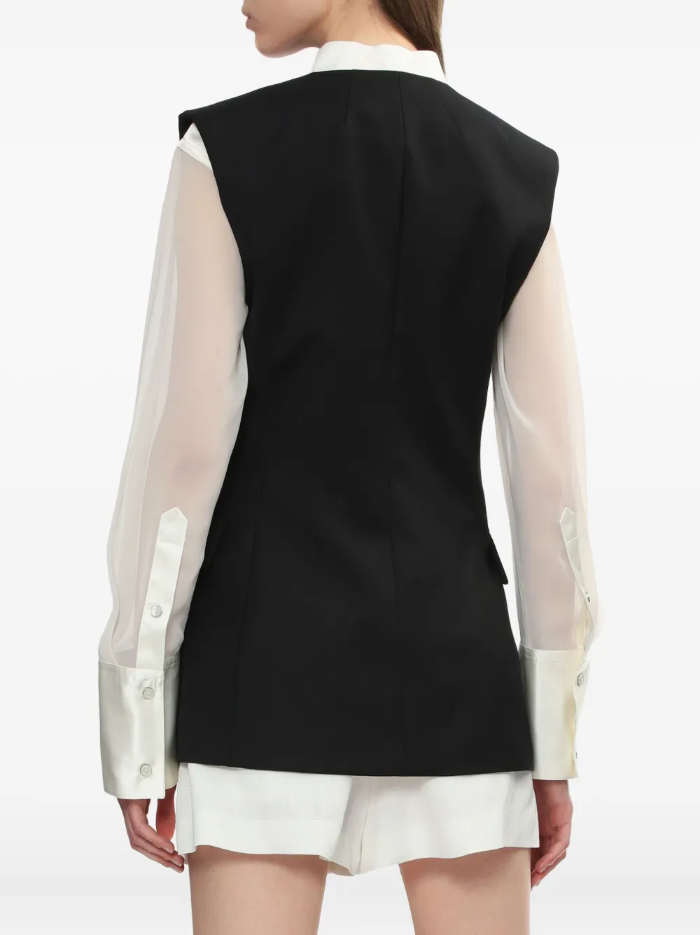 Helmut Lang Top met klepzakken en rits Zwart